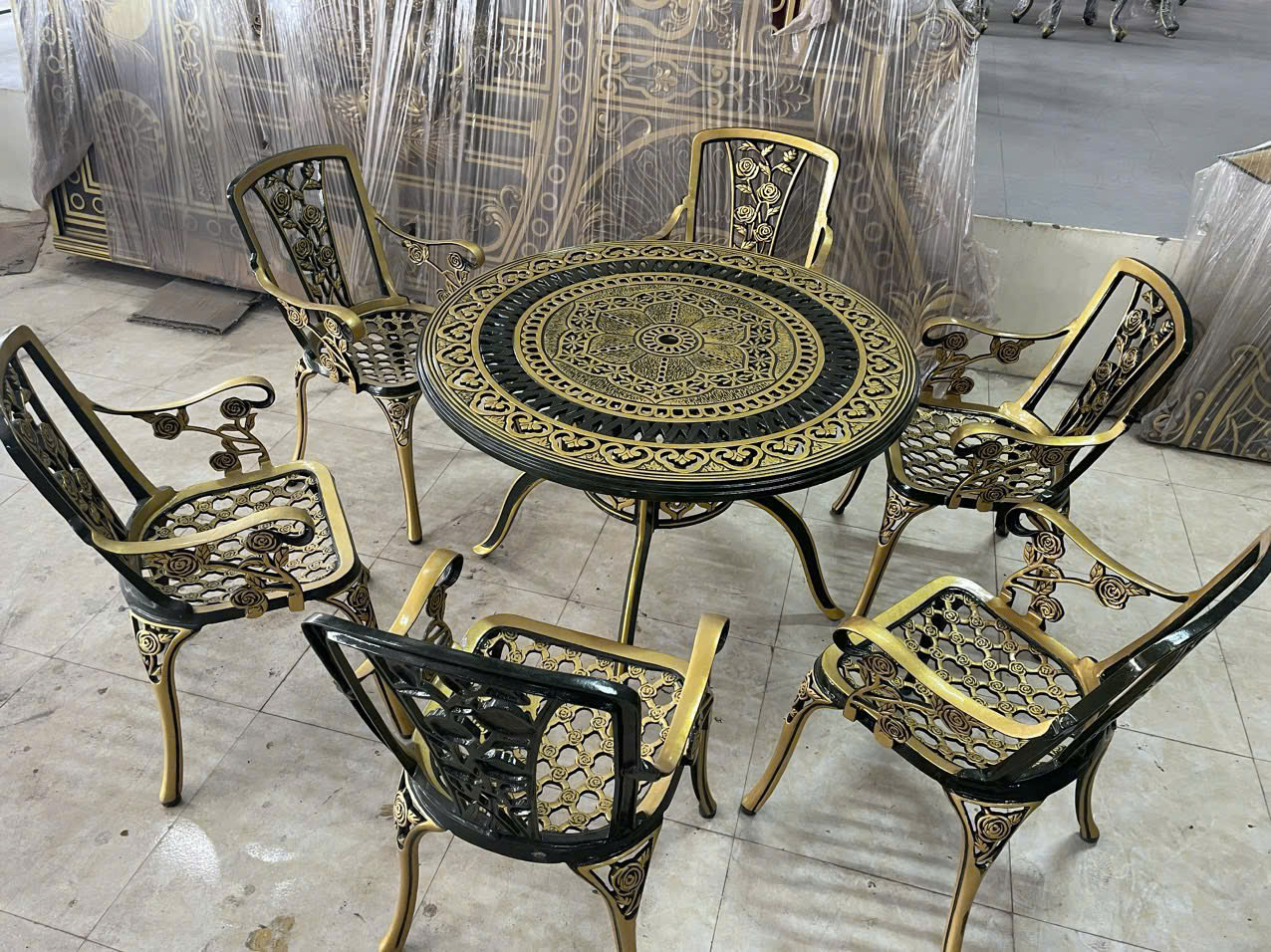 BÀN GHẾ NHÔM ĐÚC - TA02